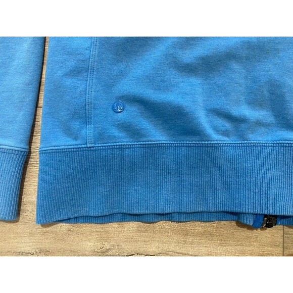 Lululemon Zoom Studio Hoodie Mens S Blue Athletic Fit Full Zip Jacket - Picture 9 of 9
